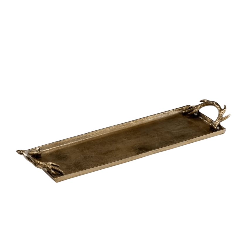 ALUMINIUM LONG SERVING TRAY (ANTIQUE)